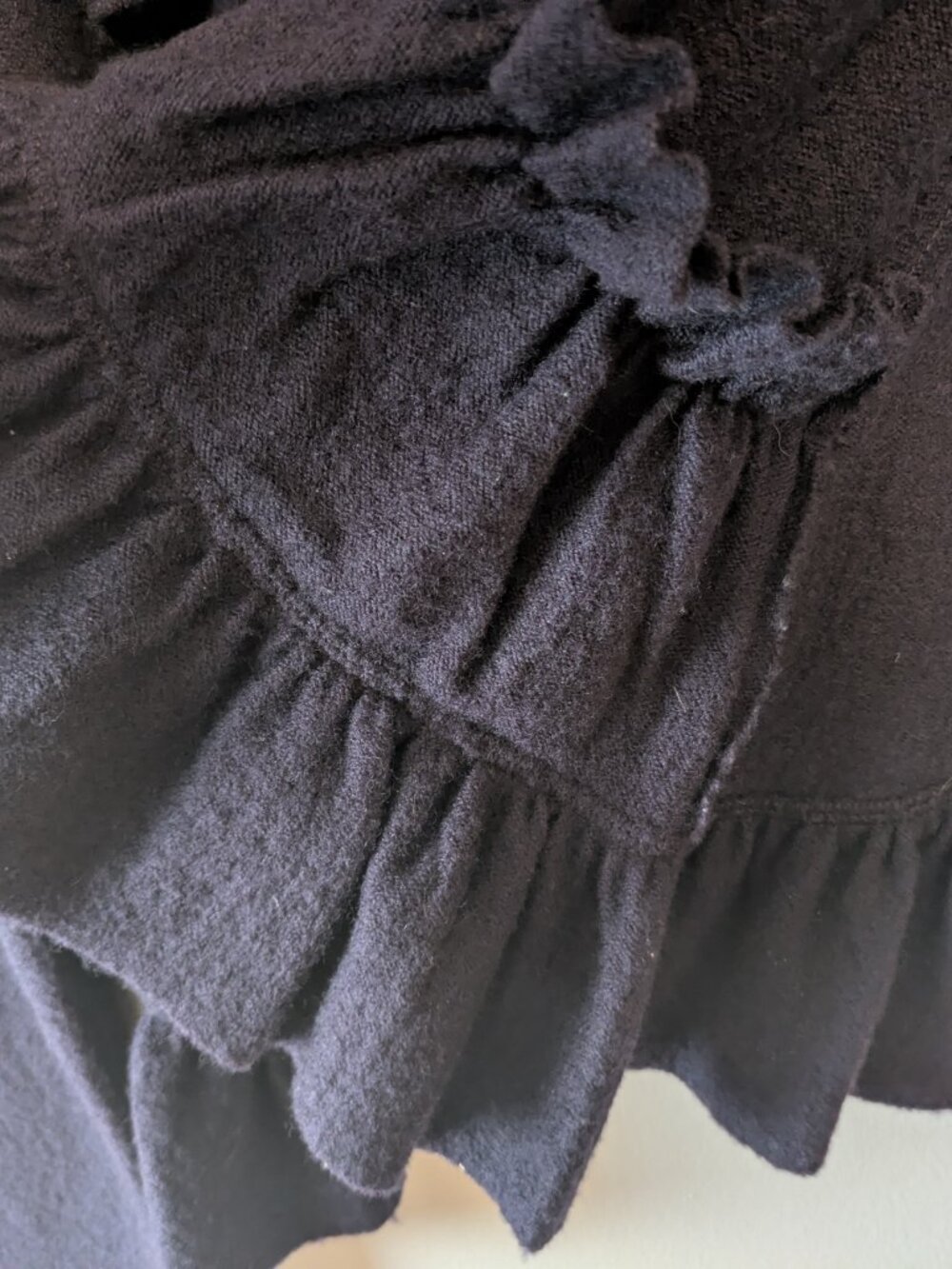 Anthropologie Charlie & Robin Dark Purple Wrapped in Ruffles Cardigan - Picture 10 of 16